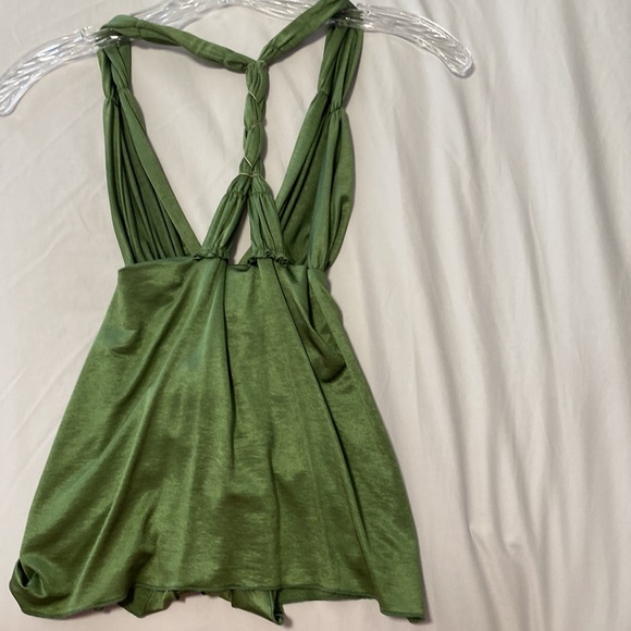 Black Halo green Viscose and Lycra top - Picture 2 of 5